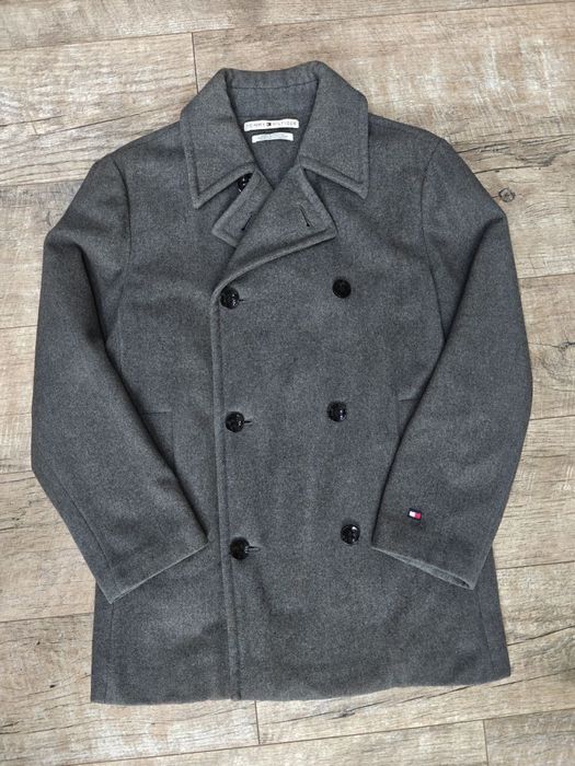 Шерстяное мужское пальто "TOMMY HILFIGER" приталенное Размер: S/M