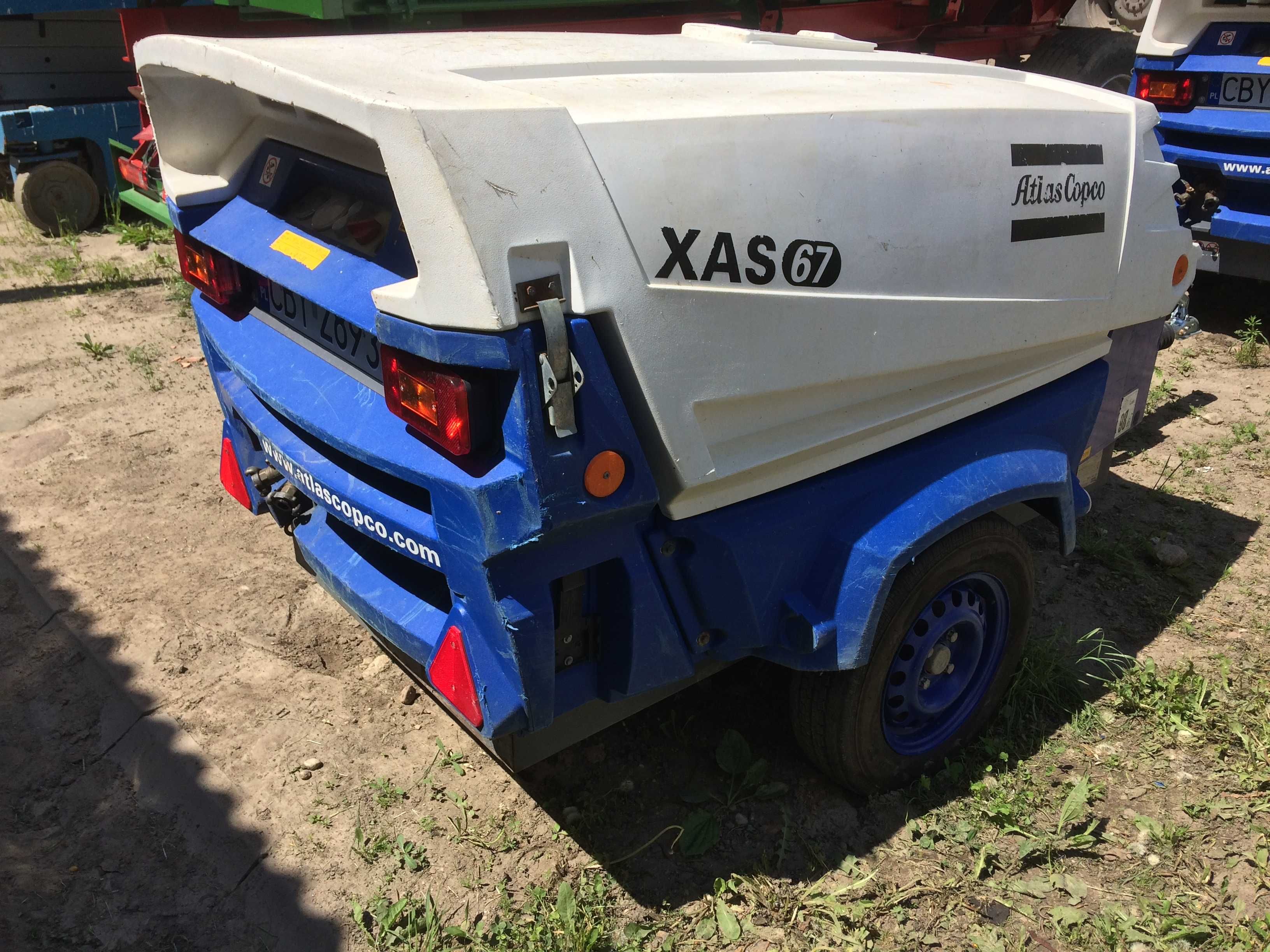 Kompresor sprężarka ATLAS COPCO XAS 67 2014r. zarejestrowany OC