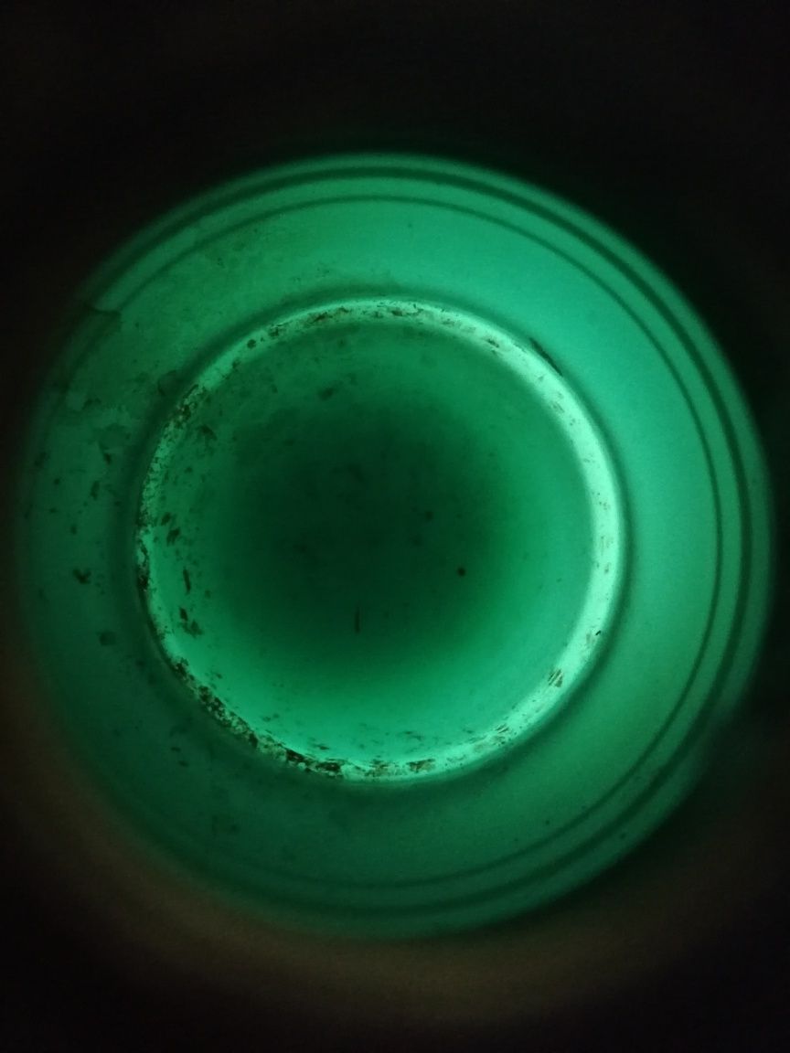 lampa lampka prl naftowa zielone szkło