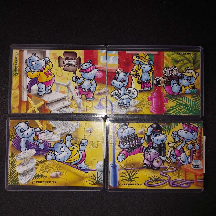 Кіндер колекція фігурки Бегемоти Голівуд, офісні, пляжні / палубні