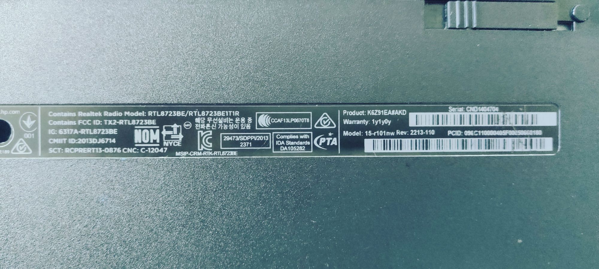 Lapto HP 15" + myszka + podkładka