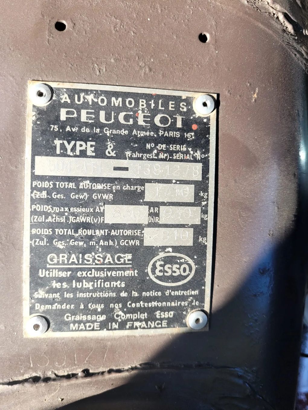 Peugeot 504 Auto sprowadzone z Francji stało ponad 30lat w garażu