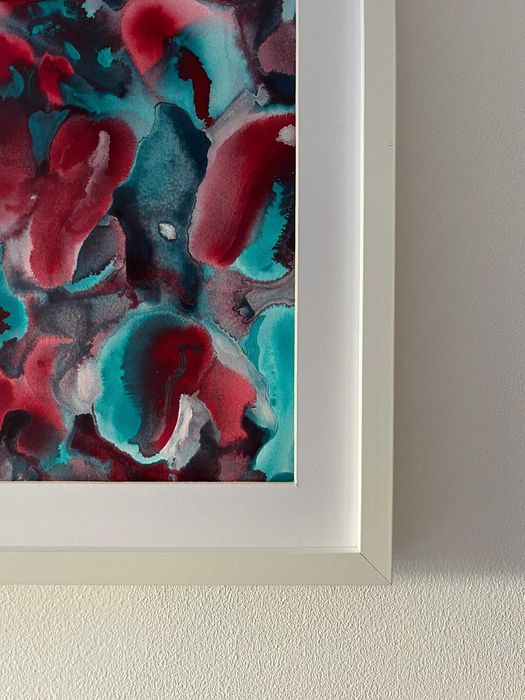 Pintura abstrata em acrílico