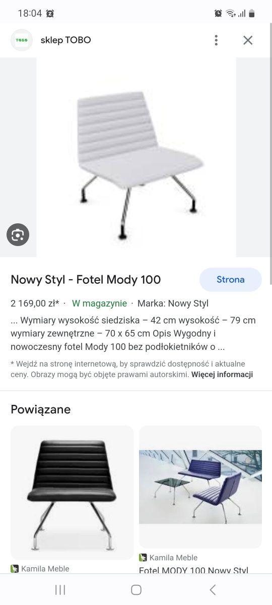 NOWE fotele mody 100 kolor szary