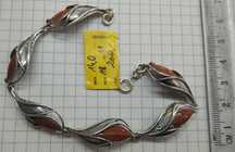 Bransoletka z Piaskiem Pustyni Srebro 925 Nowe 18cm
