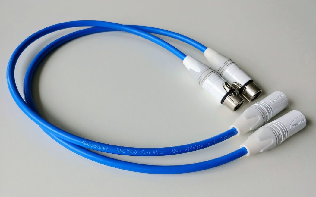Melodika SBC1230 Sky Blue 2x XLR 0.5m Interkonekt