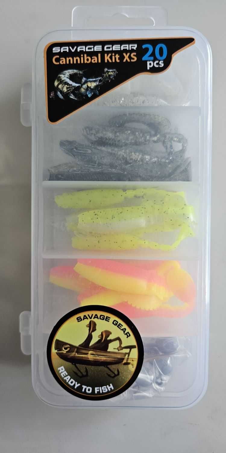 ZESTAW Przynęt SPINNINGOWYCH *(3) Savage Gear Cannibal Box Kit XS