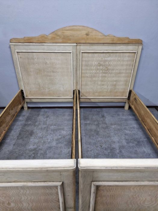 Duże dębowe łóżko secesyjne AntykiMarki.pl