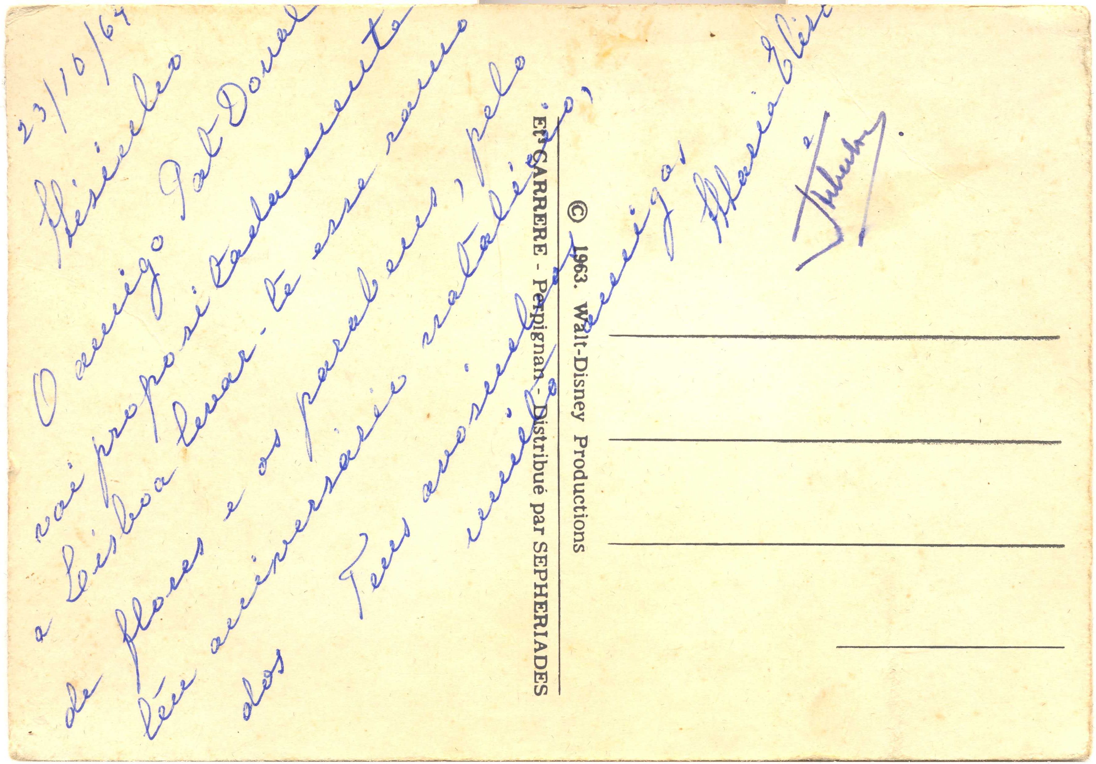 Postal Pato Donald 1963
