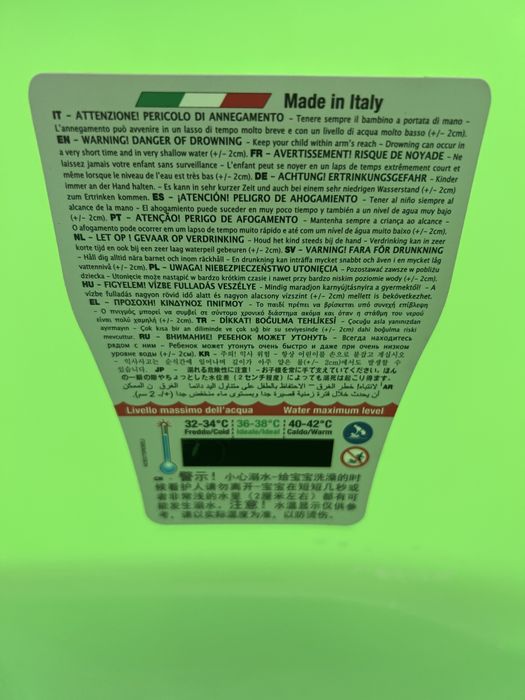 Banheira bebe com termómetro - Italia