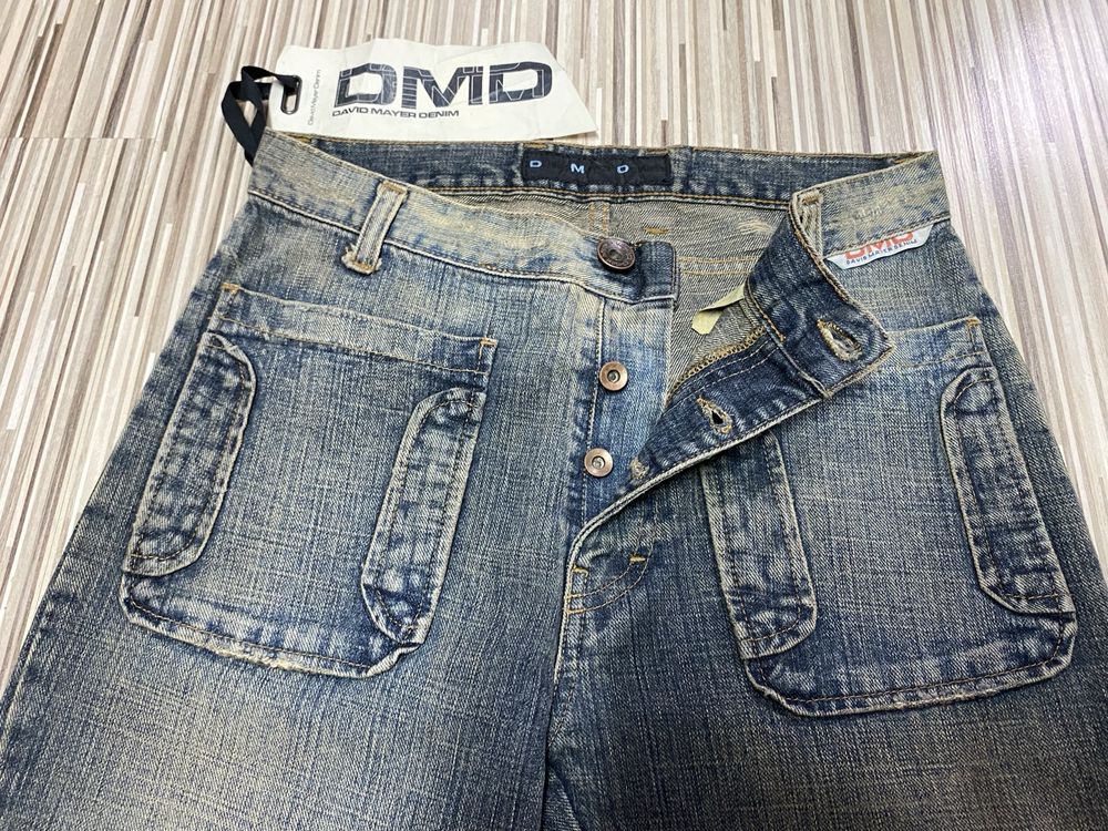 Spodnie damskie jeans 28/33 pas 70 cm DMD granatowe nowe