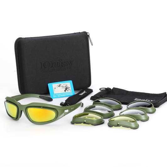 Солнцезащитные тактические очки Daisy c5 олива + 4 комплекта линз