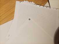 Recargas de caderno inteligente, folha A4 quadriculada