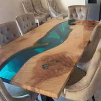 Mesa jantar em resina epoxy