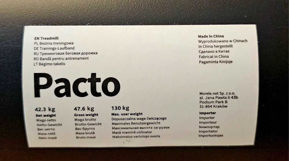 Bieżnia Domowa Elektryczna Składana FitShow  Bluetooth Pacto Zipro