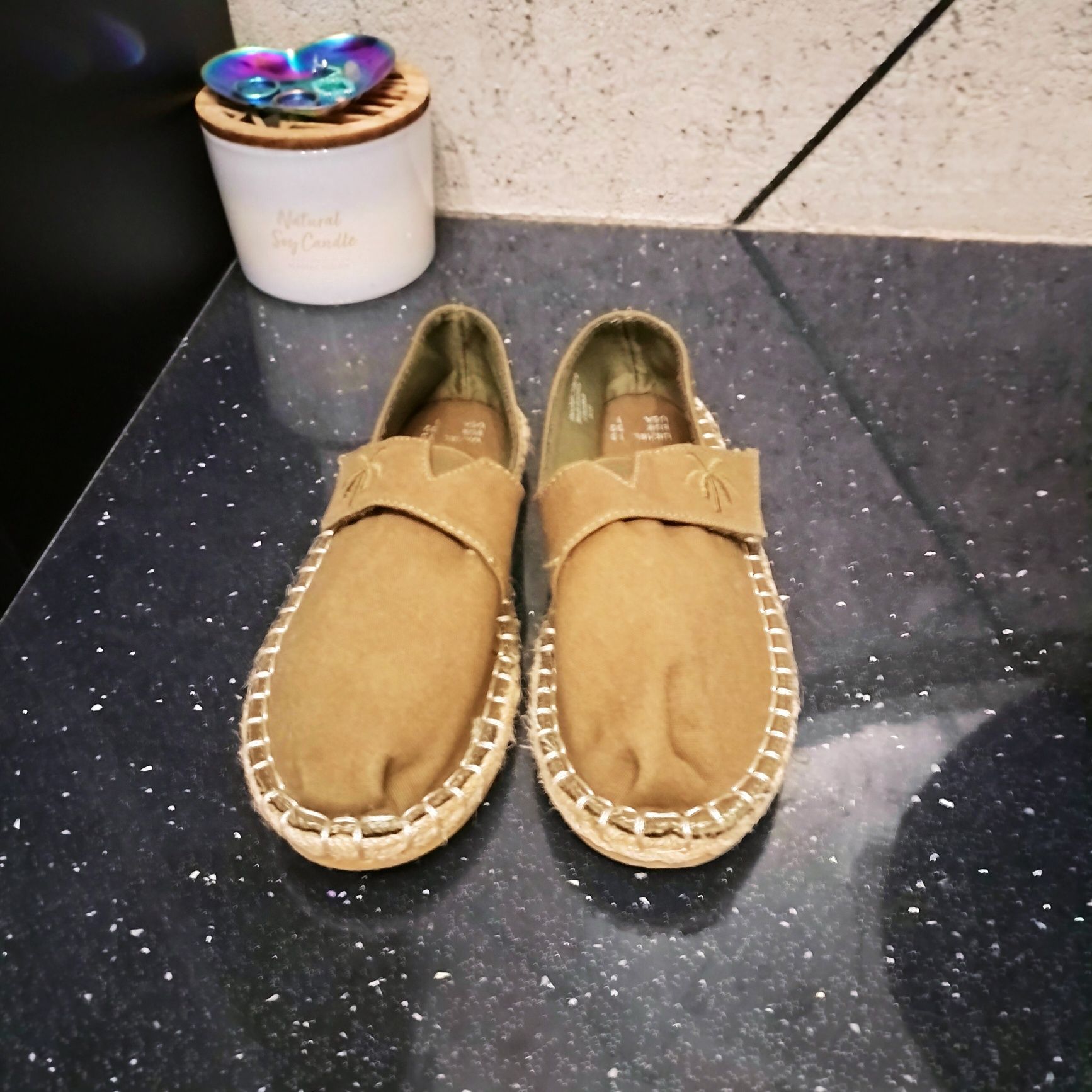 Espadryle Primark 32 khaki zielone 21 cm trampki buty chłopięce letnie