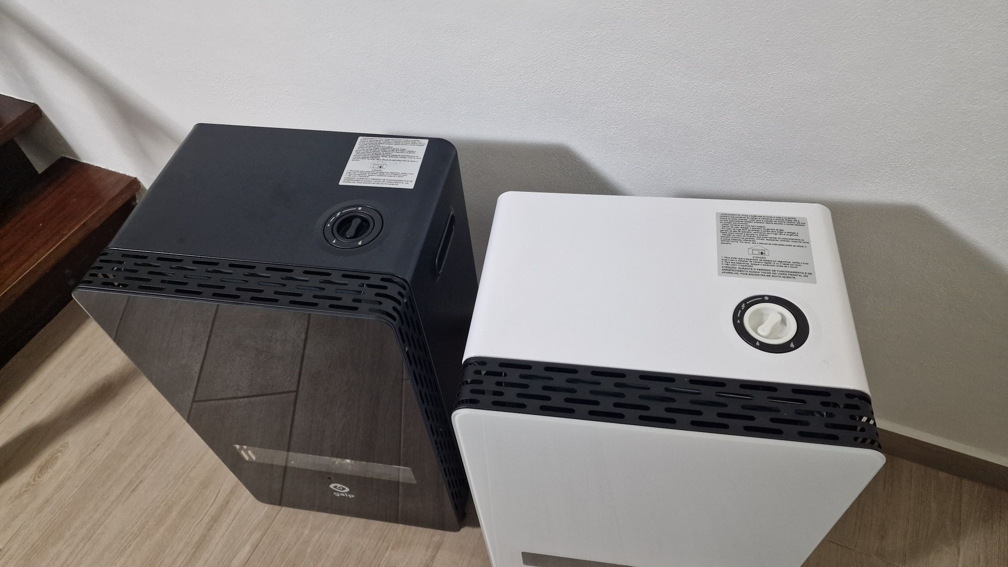 Aquecedores a gás chama azul vidro