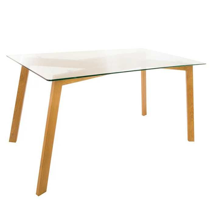 Mesa com tampo de Vidro contemporânea.