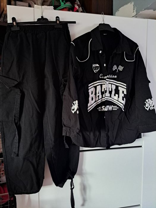 Zestaw komplet dres spodnie bluza dla dziewczynki 146-152