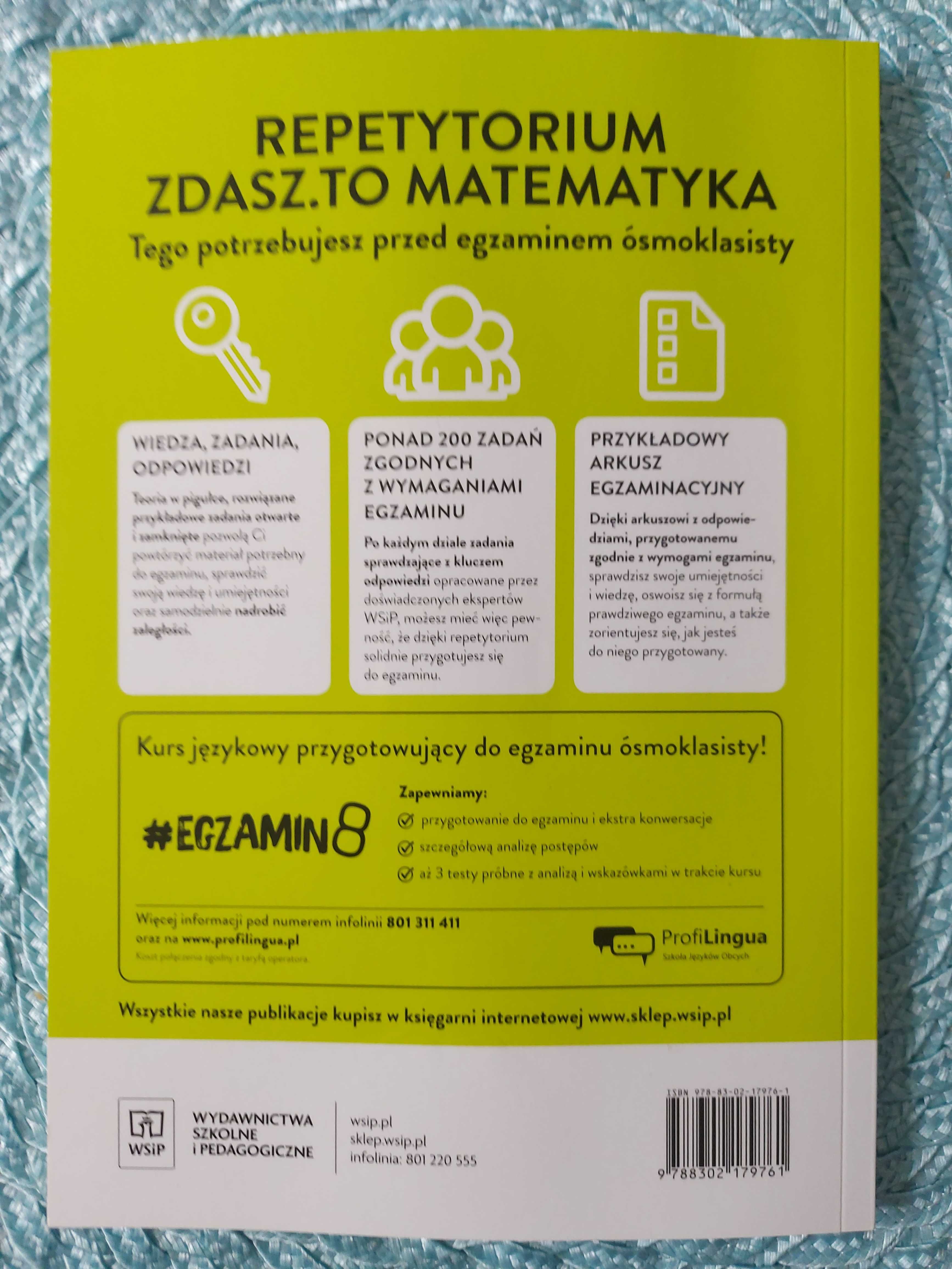 Matematyka klasa 8, zestaw repetytorium plus arkusze