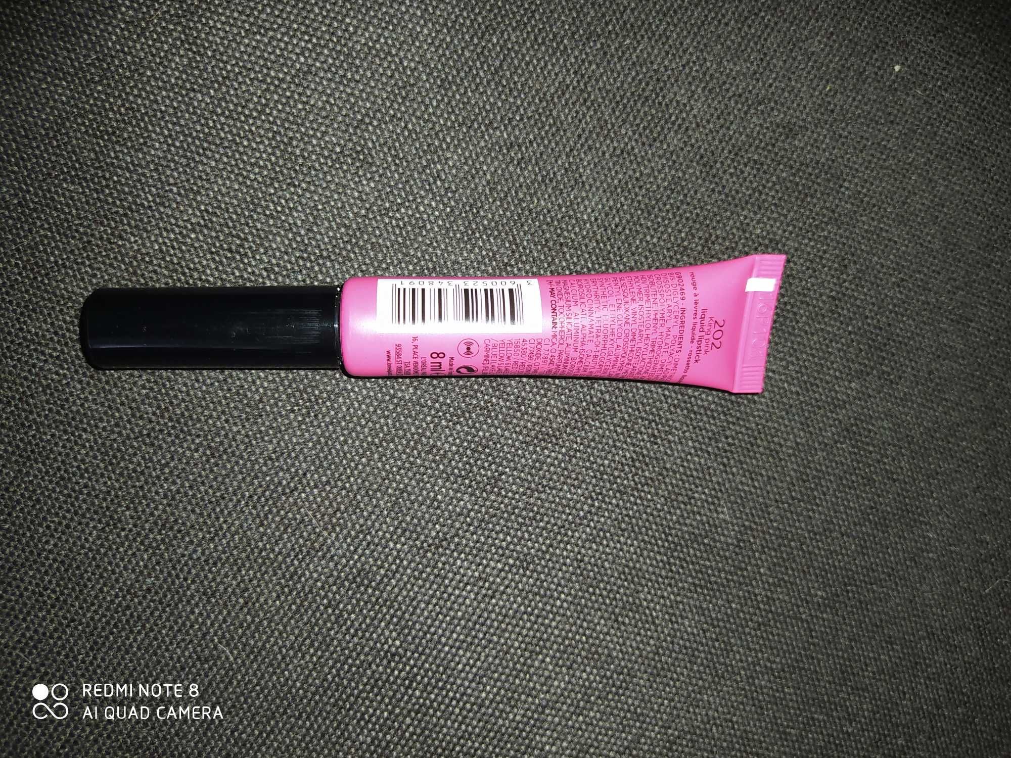 L'Oreal LIP PAINT/MATTE pomadka w płynie kolor 202 King pink