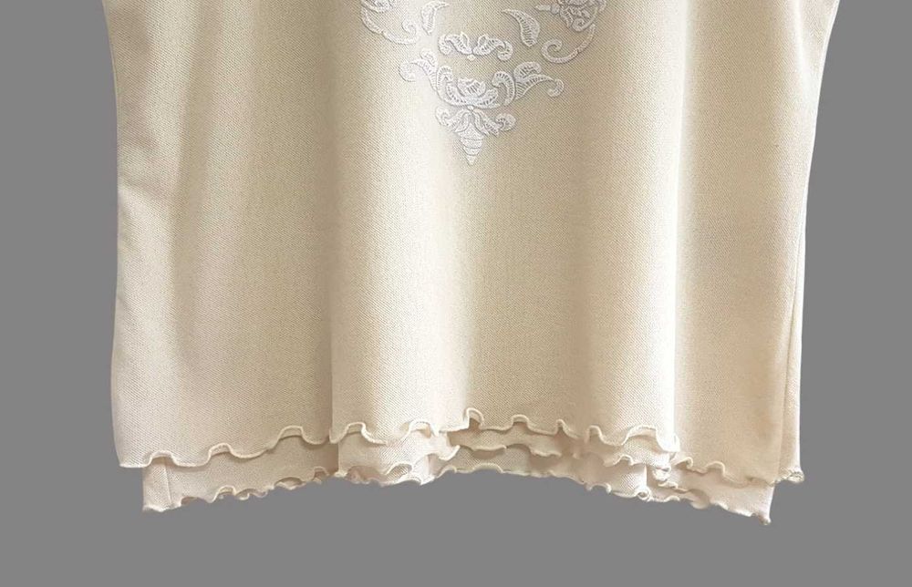 Damska bluzka ecru z krótkim rękawem Gerry Weber 36/38 S/M