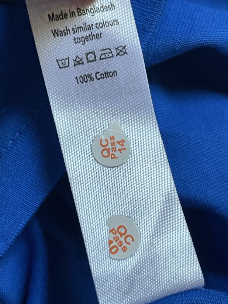 135-140 George 9-10 lat niebieska koszulka bawełniany tshirt gładki UK