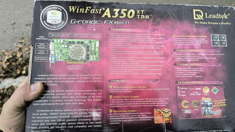 Winfast GeForce fx5900 xt a350 tdh w wersji box