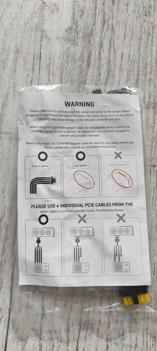 Кабель переходник Power 12+4 для RTX5090/5080/5070/4090/4080/4070
