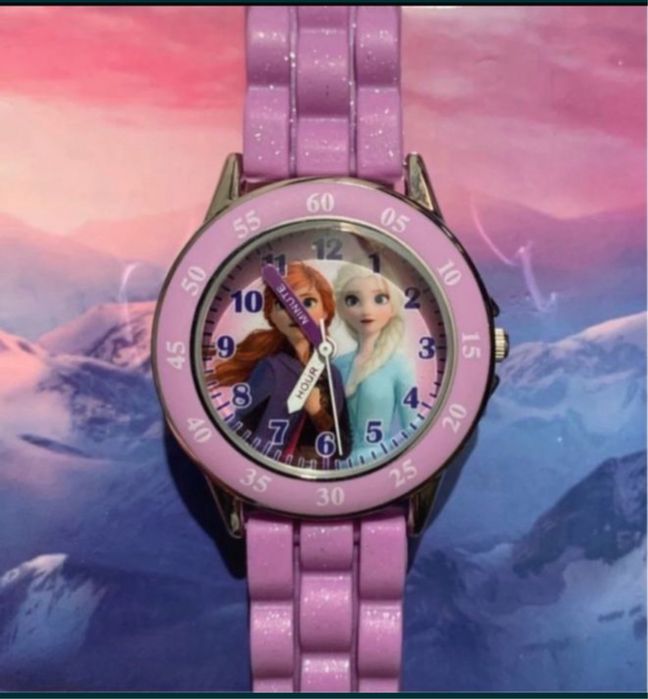 Disney Dziewczecy analogowy zegarek kwarcowy z silikonowym paskiem