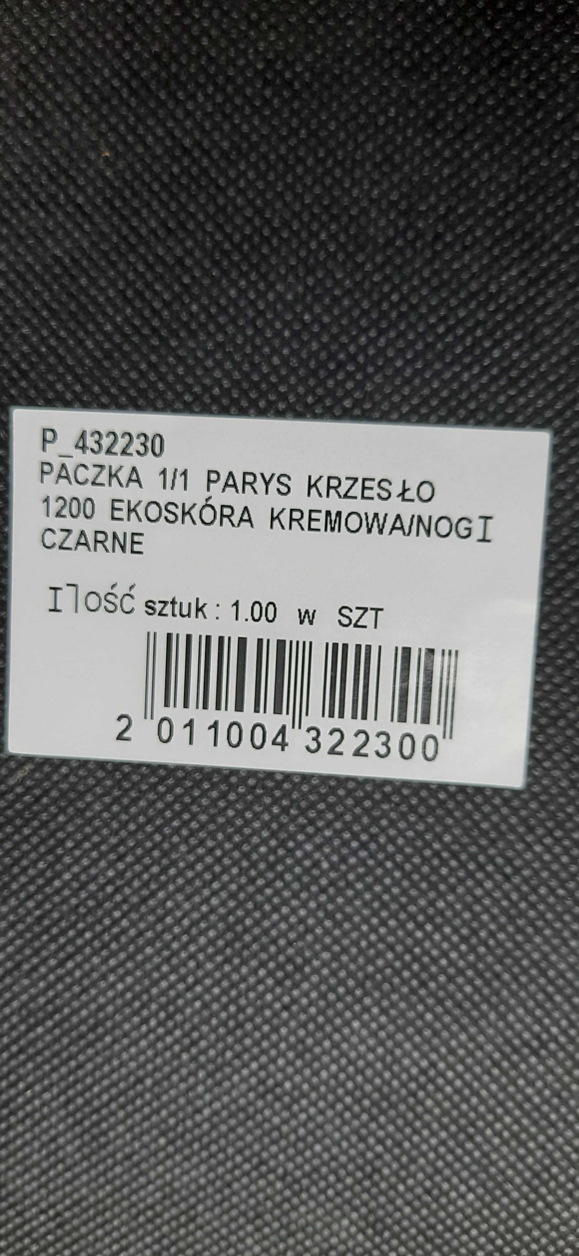 Krzesła PARYS kremowe z ekoskóry (kpl. 4 szt.)
