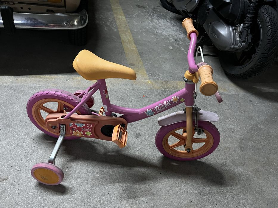 Bicicleta menina da barbie, 3/4 anos