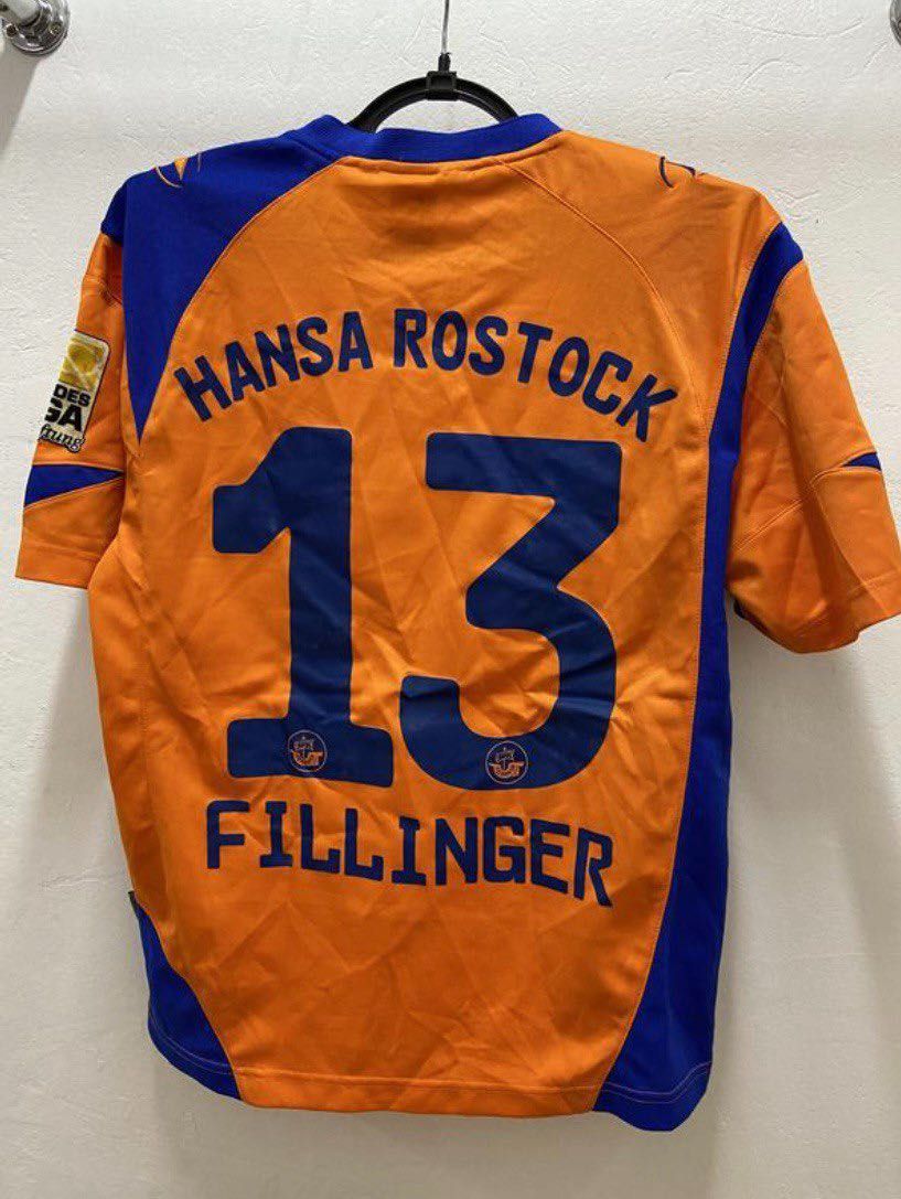 Футбольна футболка hansa rostock 13 fillinger bundesliga