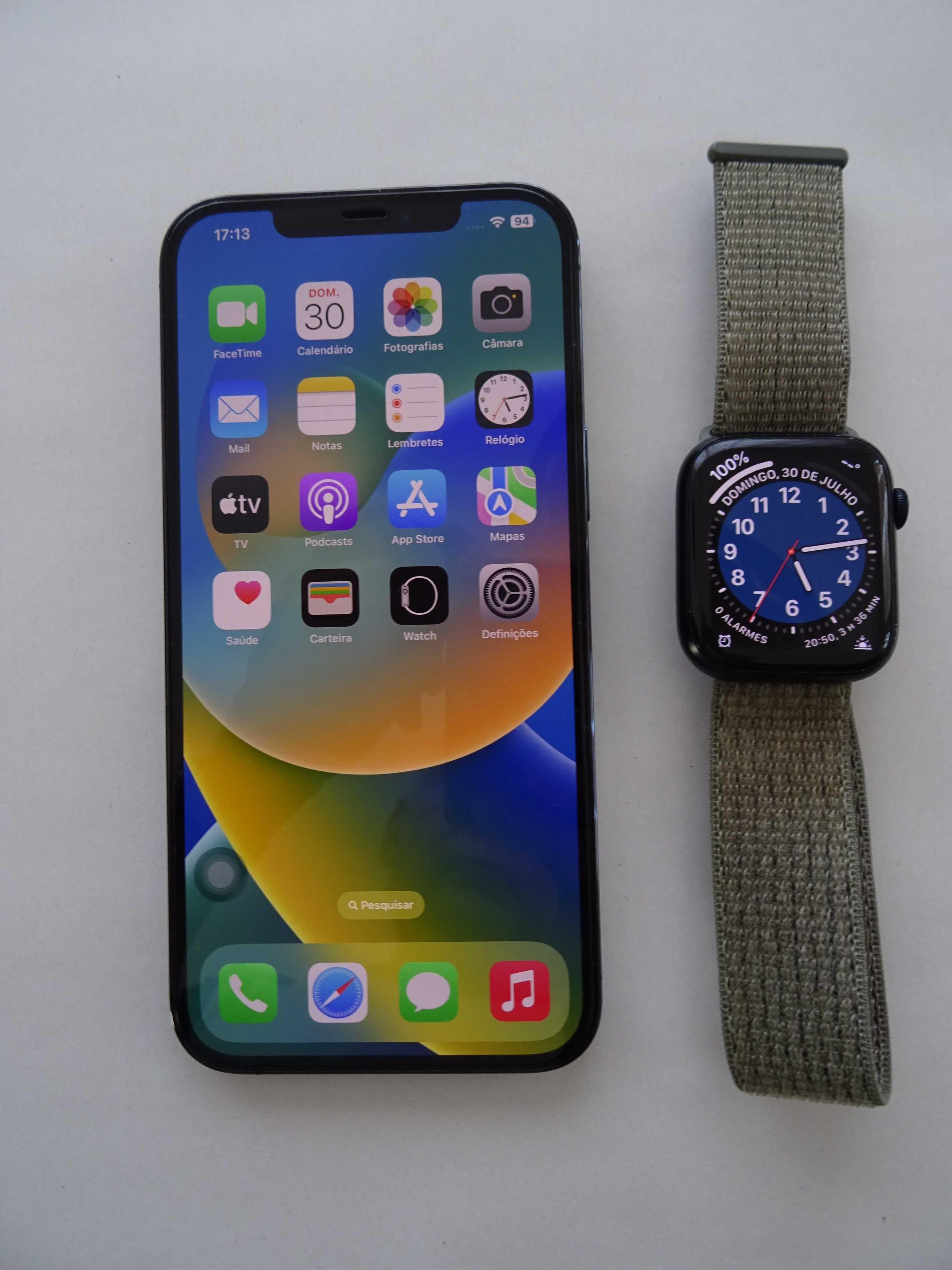 Apple watch series 7 45 mm cor meia-noite