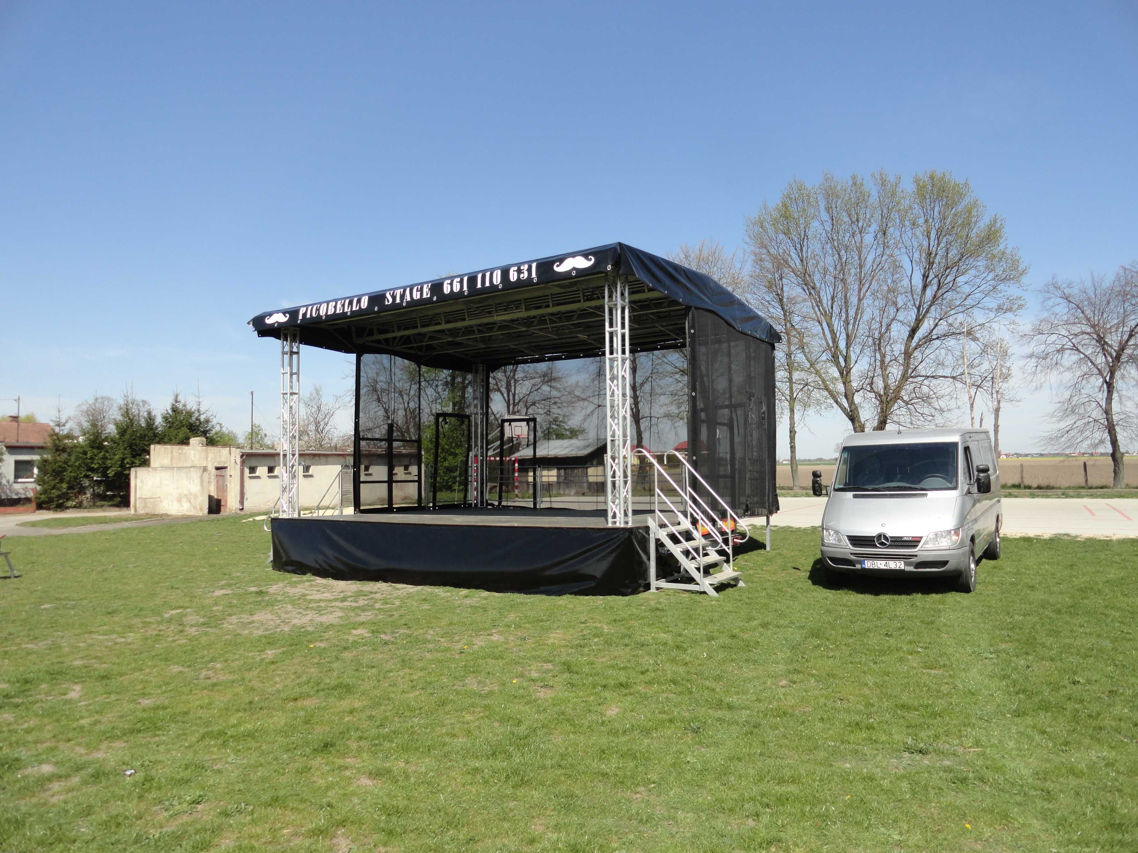 Scena mobilna Estrada Nagłośnienie Oświetlenie Barierki na twój Event