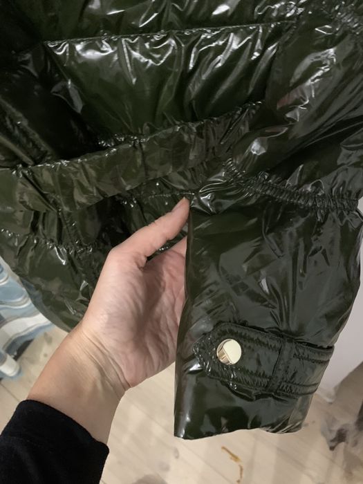 River Island nowa kurtka lakierowana kaptur 36 khaki