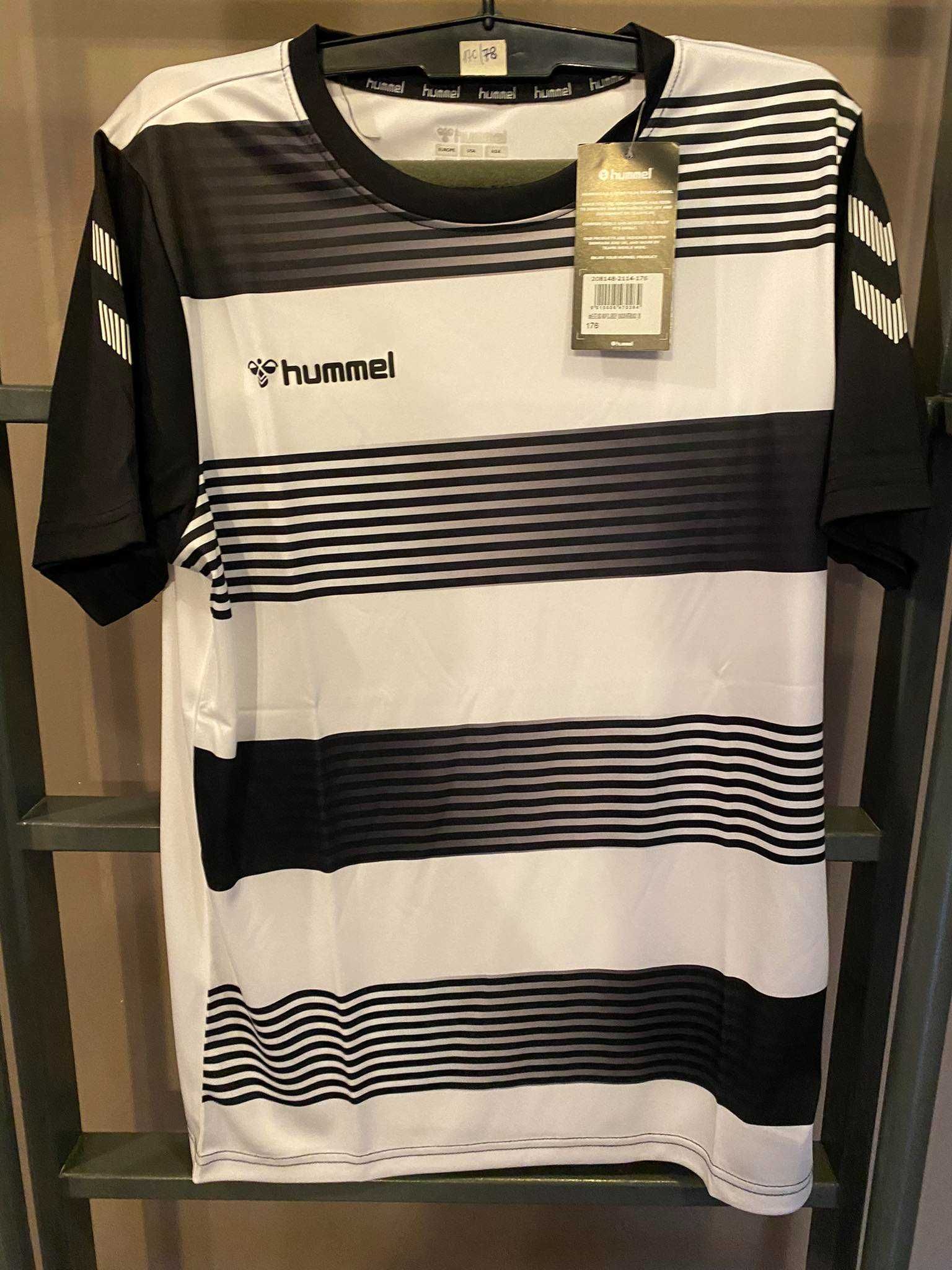 Koszulka Sportowa Biało Czarna Hummel 176