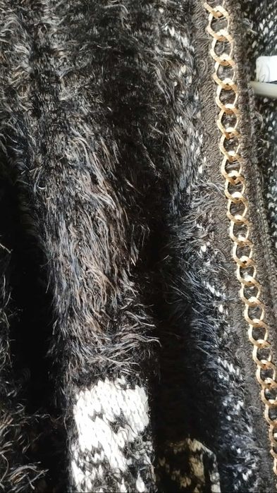 Narzutka ciepła damska tył nietoperz uniwersalna włochata