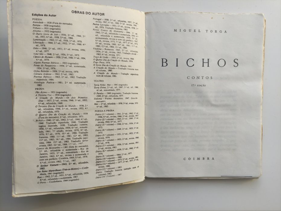 Bichos. Miguel Torga