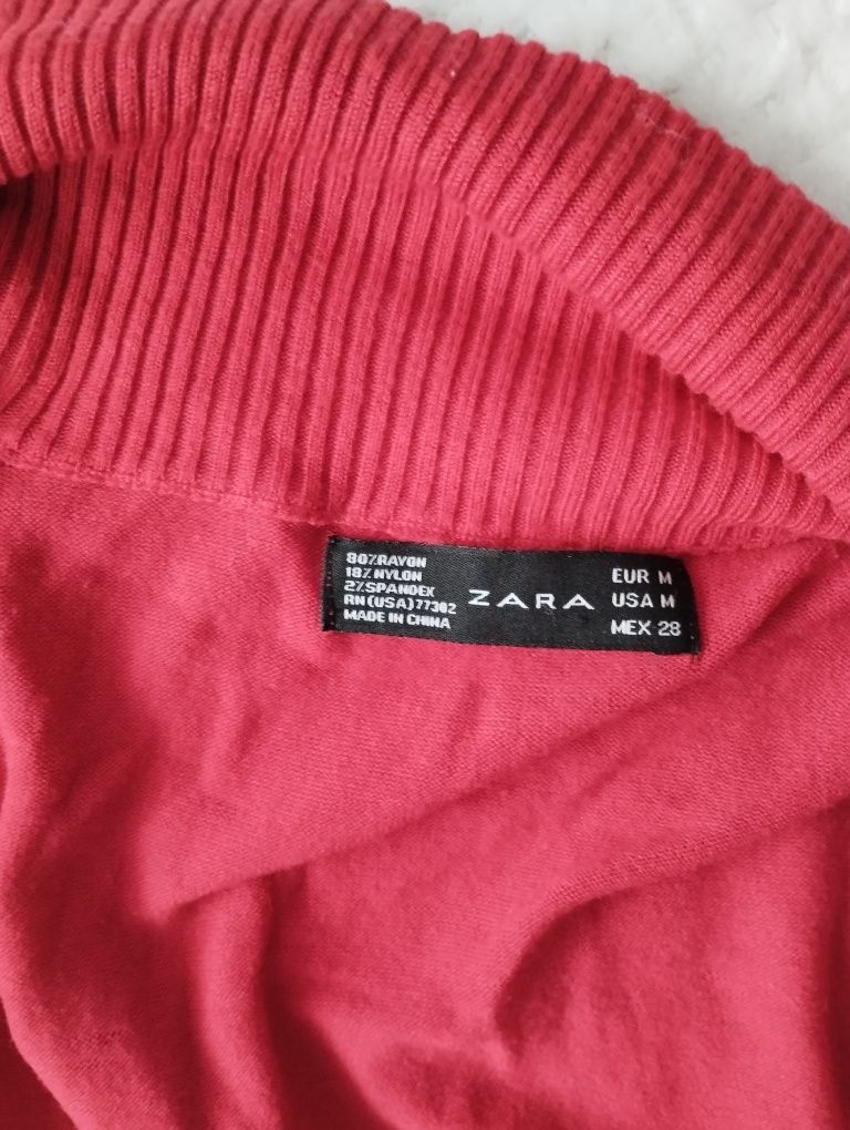 Sweter ZARA r M czerwony