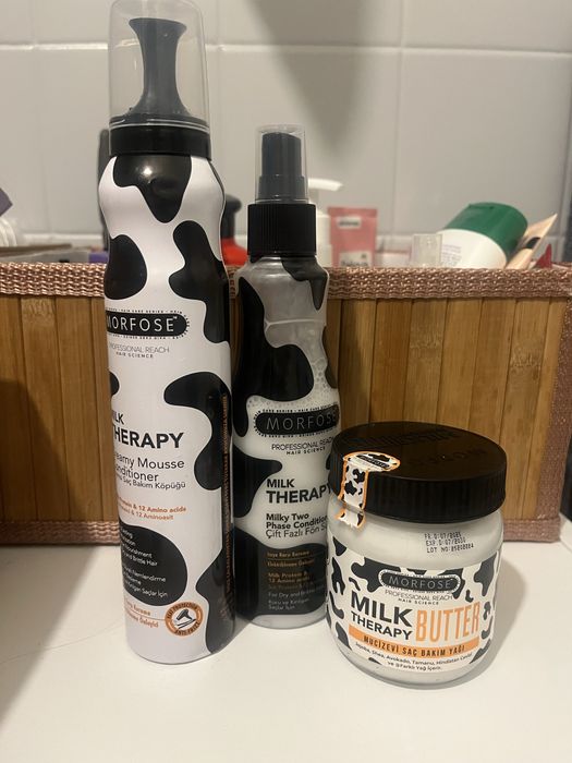 Zestaw kosmetykow do wlosow morfose milk therapy