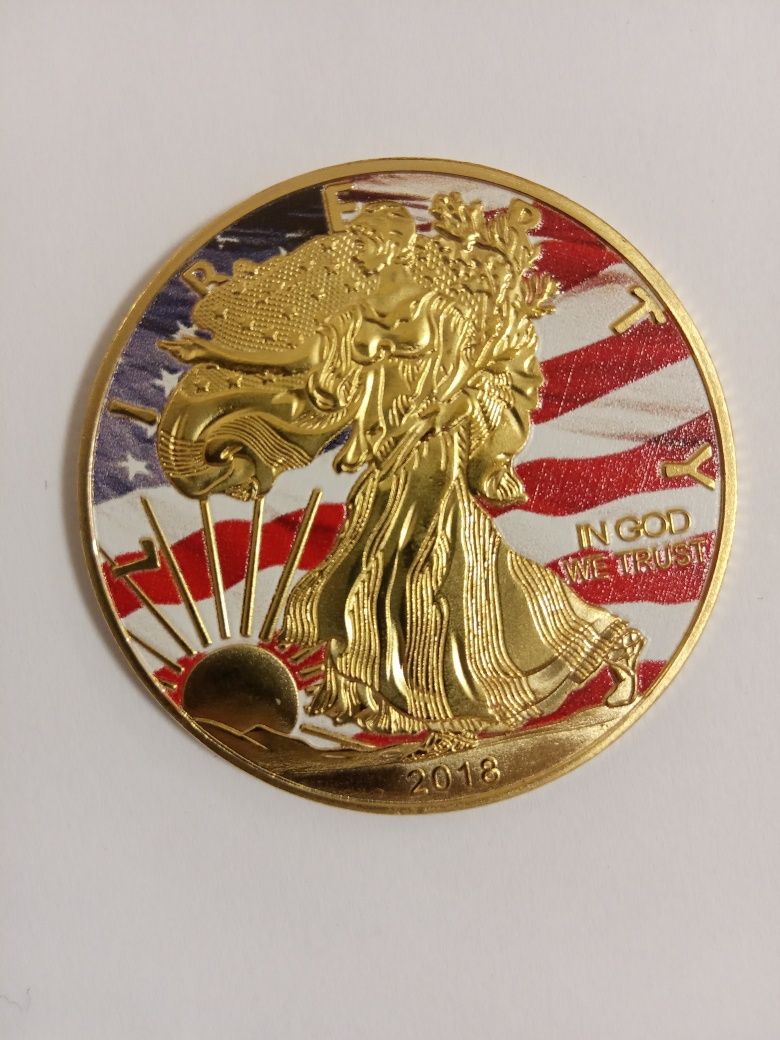 Сувенир подарок жетон медаль "Шагающая Свобода"