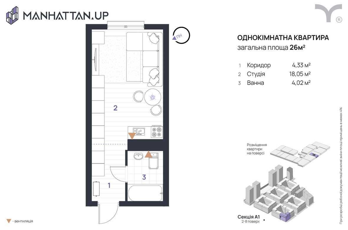 Продаж смарт квартири ЖК Manhattan Up біля озера!