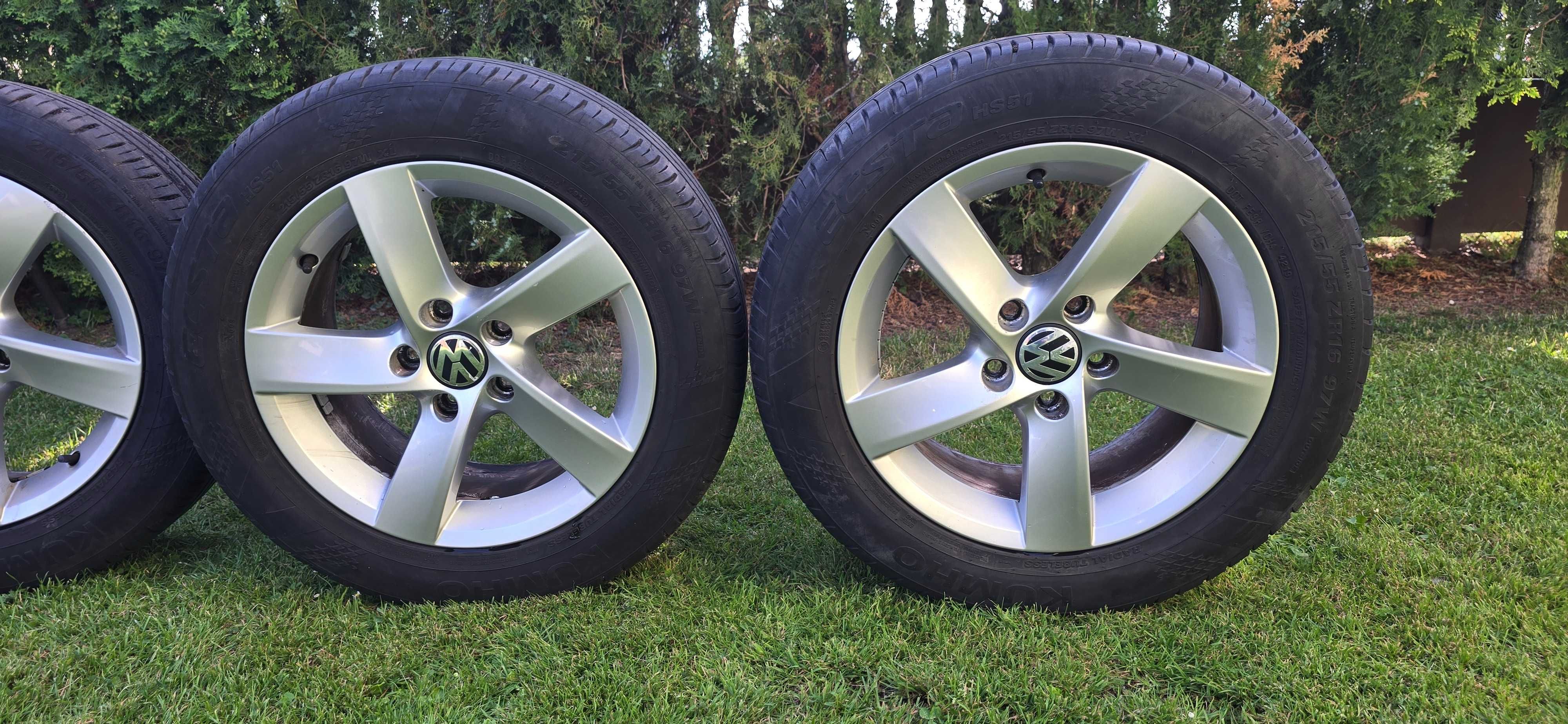 Sprzedam felgi volkswagen z oponami letnimi 215x55 R16