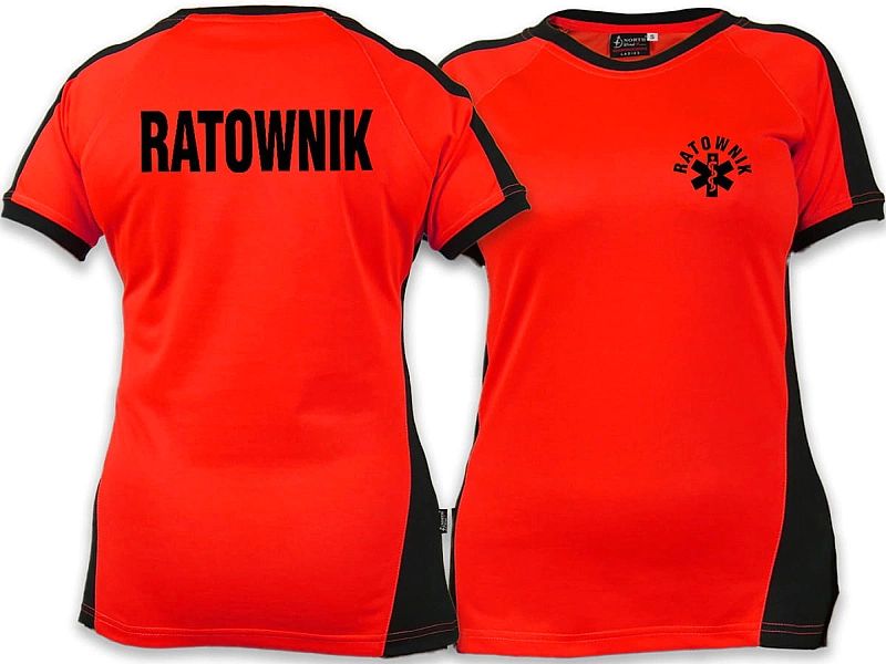 Koszulka ratownicza FLUO damska FUNKCYJNA (XS)