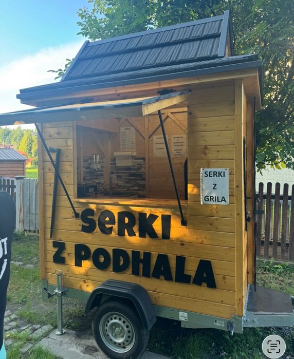 Przyczepa gastronomiczna handlowa w stylu góralskim. Okazja!