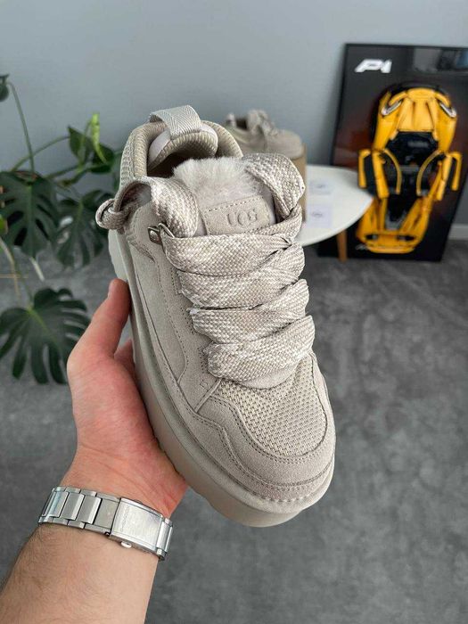 Женские ботинки UGG Lowmel Sneaker Platform Grey 36-41 Натур Замша!