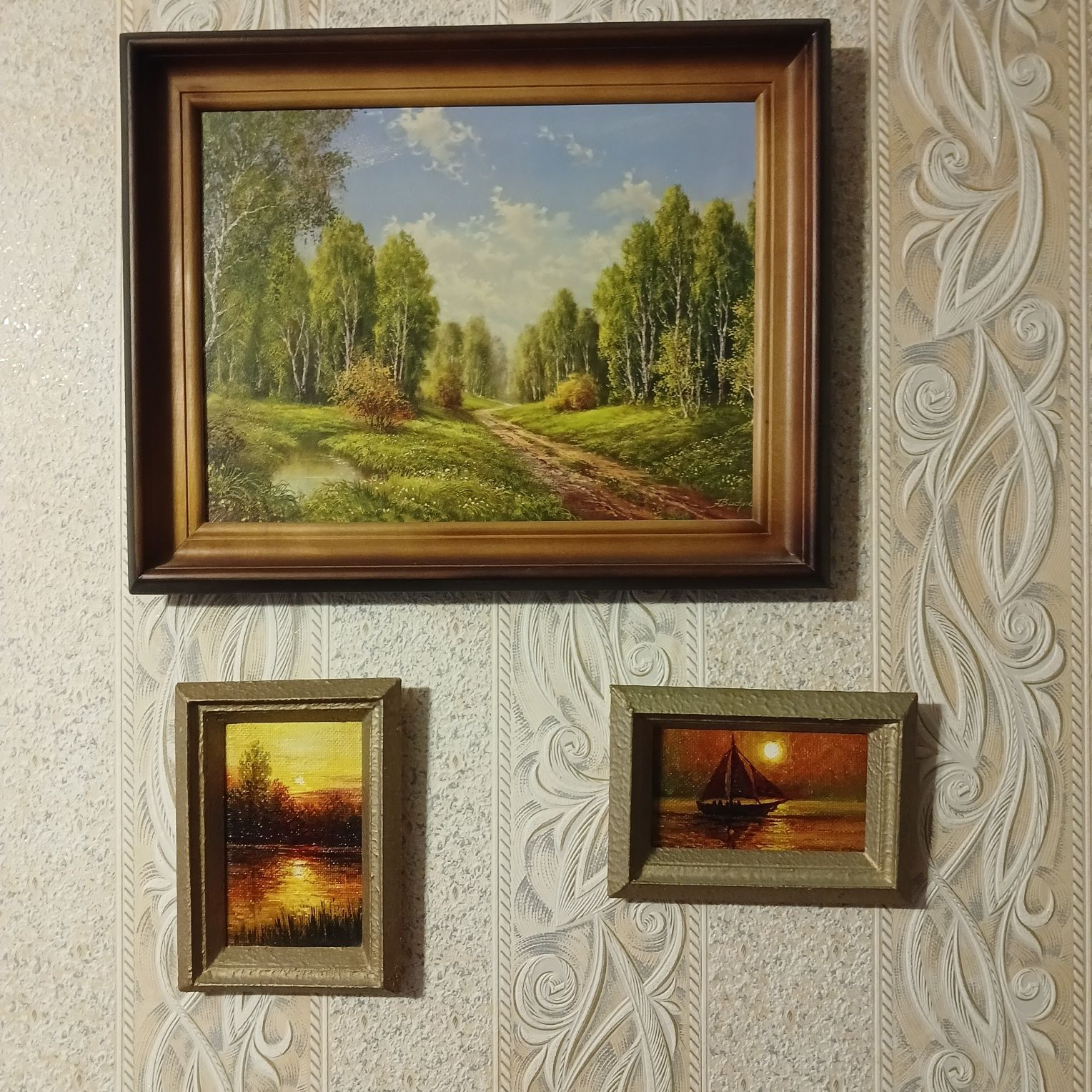 Дві картини, масло, 80-90 роки.