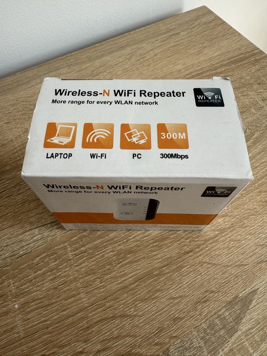 Wzmacniacz sygnału Wi-Fi Wireless-N 300 Mb/s, WPS + LAN