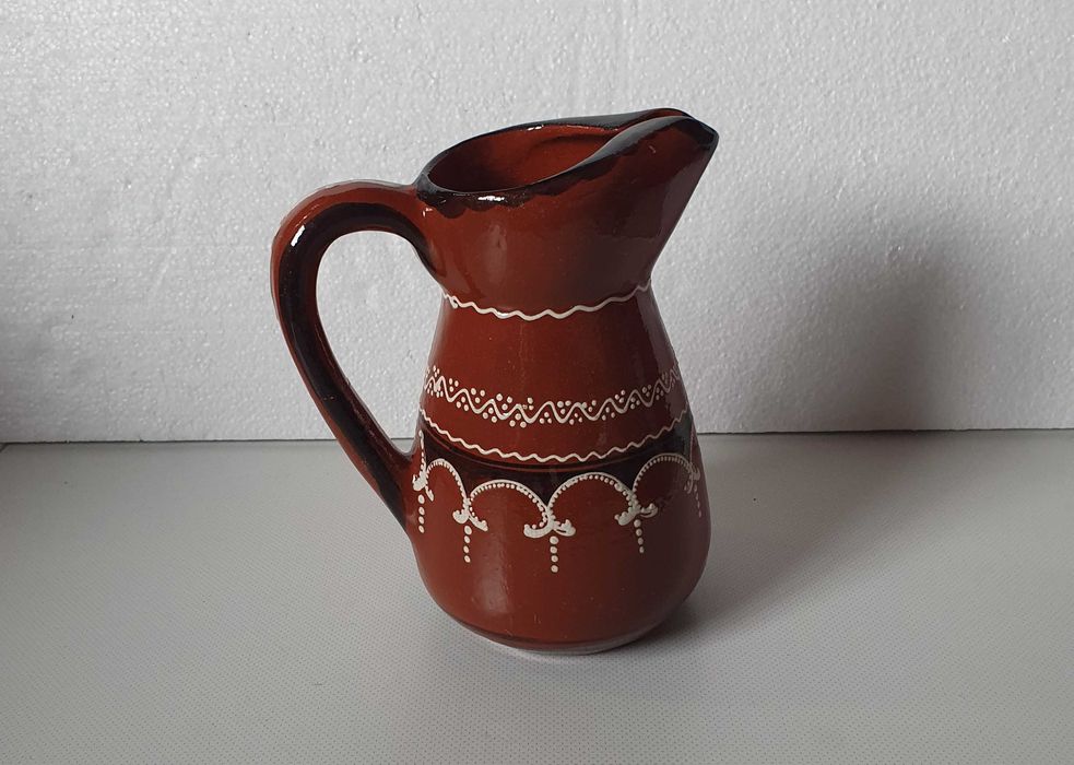 Jarro em barro vidrado - J. Calado, Moitalina - Artesanato dos anos 80